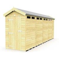 Buttercup Farm 4 x 18 Feet Apex Security Shed - Single Door - L533 x W118 x H217 cm in Brown