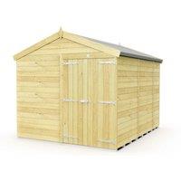 Buttercup Farm 8 x 11 Feet Apex Shed - Double Door W/O Window - L329 x W231 x H217 cm in Brown