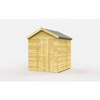 Buttercup Farm 6 x 5 Feet Apex Shed - Single Door W/O Windows - L158 x W175 x H217 cm in Brown