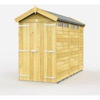 Buttercup Farm 4 x 11 Feet Apex Security Shed - Double Door - L329 x W118 x H217 cm in Brown
