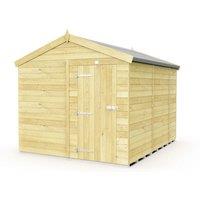 Buttercup Farm 8 x 11 Feet Apex Shed - Single Door W/O Window - L329 x W231 x H217 cm in Brown