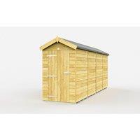 Buttercup Farm 4 x 15 Feet Apex Shed - Single Door W/O Window - L454 x W118 x H217 cm in Brown