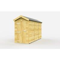 Buttercup Farm 4 x 11 Feet Apex Shed - Single Door W/O Window - L329 x W118 x H217 cm in Brown