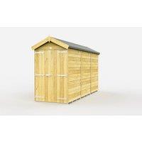 Buttercup Farm 4 x 11 Feet Apex Shed - Double Door W/O Window - L329 x W118 x H217 cm in Brown