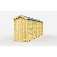 Buttercup Farm 4 x 18 Feet Apex Shed - Double Door W/O Window - L533 x W118 x H217 cm in Brown