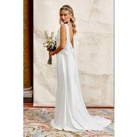 Coast Women's Honoured Chiffon Cowl Back Detail Wedding Dress in Ivory | Size: 10