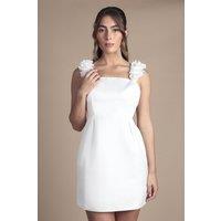 Coast Women's 3d Floral Bardot Bridal Mini Dress in Ivory | Size: 8