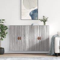 Berkfield Home Wall Mounted Cabinets 2 pcs Grey Sonoma 69.5x34x90 cm