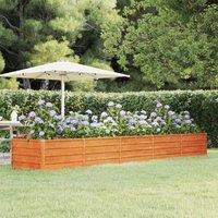 Berkfield Home Garden Raised Bed Rusty 400x80x45 cm Corten Steel in Brown | Size: 400 x 80 x 45 cm