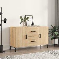 Berkfield Home Sideboard Sonoma Oak 100x36x60 cm Engineered Wood in Brown | Size: 100 x 36 x 60 cm