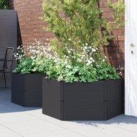 Berkfield Home Garden Planters 2 pcs Anthracite PP in Black