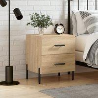 Berkfield Home Bedside Cabinet Sonoma Oak 40x35x47.5 cm Engineered Wood in Brown
