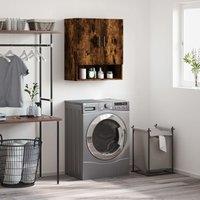 Berkfield Home Wall Cabinet Smoked Oak 60x31x70 cm Engineered Wood in Brown | Size: 60 x 31 x 70 cm