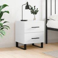Berkfield Home Bedside Cabinet White 40x35x47.5 cm Engineered Wood