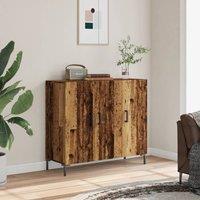 Berkfield Home Sideboard Old Wood 90x34x80 cm Engineered Wood in Brown | Size: 90 x 34 x 80 cm