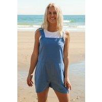 Rapanui Clothing Women's Cotton Playsuit in Aqua | Size: 18