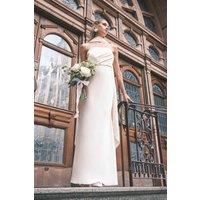 Coast Women's Bandeau corset A Line Satin Wedding Dress in Ivory | Size: 12