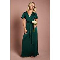 Coast Girl's Teen Angel Sleeve Bridesmaid Dress in Emerald | Size: 12-13 Years