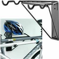 Gr8 Home Wall Mounted 2 Bike Bicycle Cycle Storage Mount Rack in Black