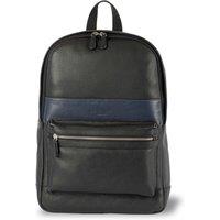 Silver Street London Men's Sergio Premium Leather Backpacks in Black