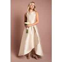 Coast Women's Teen Twill Waterfall Bridesmaid Dress in Champagne | Size: 14-15 Years