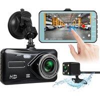 Alivio Dash Cam Front & Rear 1080P Full HD Dual Dash Camera In Car Camera in Black