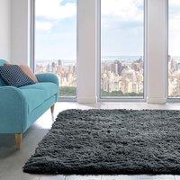 Home Republic Alaska Shaggy Anti Slip Machine Washable Rug in Charcoal | Size: 200 cm x 300 cm