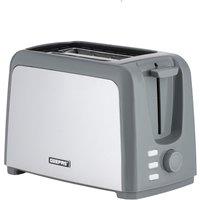 Geepas 2 Slice Bread Toaster with 7 Level Browning Control in Grey