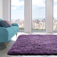 Home Republic Alaska Shaggy Anti Slip Machine Washable Rug in Purple | Size: 200 cm x 300 cm