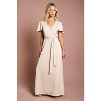 Coast Girl's Teen Angel Sleeve Bridesmaid Dress in Champagne | Size: 12-13 Years