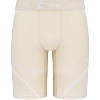 Skins Men's DNAmic Natural Beige Compression Shorts in Light Beige | Size: Small