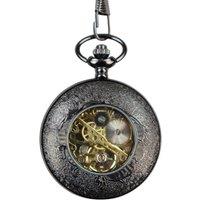 TruClothing Men's Automatic Mechanical Blinders Pocket Watch in Black