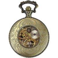 TruClothing Men's Automatic Mechanical Blinders Pocket Watch in Metallic Gold