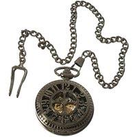 TruClothing Men's Automatic Mechanical Blinders Pocket Watch in Black