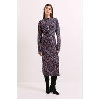 Principles Women's Abstract Twist Front Jersey Midi Dress in Pink | Size: 18