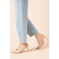 Dorothy Perkins Women's Dash Pointed High Stiletto Heel Court Shoes in Taupe | Size: 8