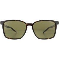 HUGO Men's Square Havana Green Sunglasses in Brown