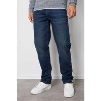 Threadbare Men's 'Canterbury' Straight Fit Jeans With Stretch in Mid Blue | Size: 34R