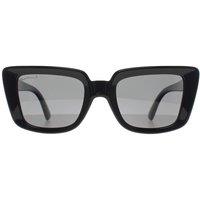 montana Women's Rectangle Shiny Black Smoke Polarized MP193