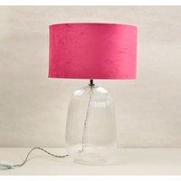 Lighting123 Eliza Glass Table Lamp with Pink Lamp Shade for Living Room Bedroom Office