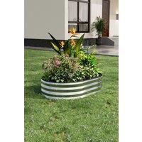 Living and Home 1.2x0.8m Galvanized Steel Raised Garden Bed - Silver