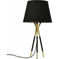 Lighting123 Griffin Tripod Table Lamp with Black Lamp Shade for Living Room Bedroom Office