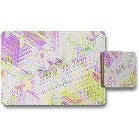 Benjamin Tate Design london roof tops placemat coaster set in Natural