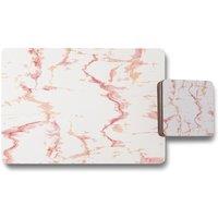 Benjamin Tate Design pink marble placemat coaster set in Natural