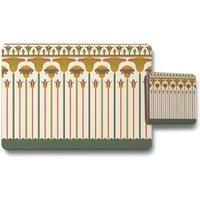 Benjamin Tate Design egyptian ornament placemat coaster set in Natural
