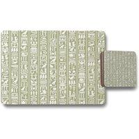 Benjamin Tate Design egyptian hieroglyphic decorative background placemat coaster set in Natural