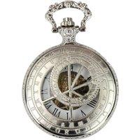Oliver Tweed Pocket Watch Mechanical Peaky Blinders Hunter Automatic in Silver