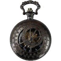 Oliver Tweed Pocket Watch Mechanical Peaky Blinders Hunter Automatic in True Black