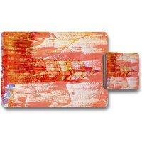 Benjamin Tate Design crazy red ben placemat coaster set in Natural