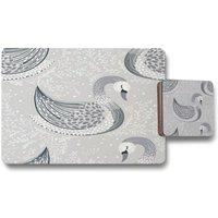 Benjamin Tate Design decorative swans placemat coaster set in Natural